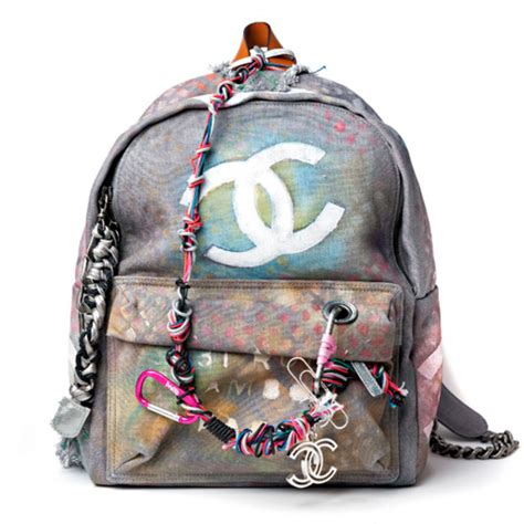 chanel graffiti bag pink|authentic chanel backpack.